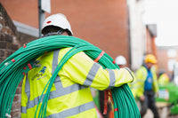 WightFibre engineers using Serenity Hygiene alcohol-free hand sanitiser for COVID-19 safety