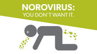Bottle of alcohol-free hand sanitiser for protecting family from norovirus during winter