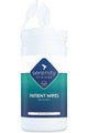 Antimicrobial patient wipes by Serenity Hygiene with skin-safe solution.