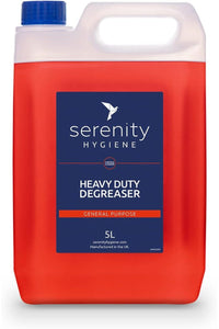 Heavy Duty Degreaser Concentrate 5L bottle for deep cleaning and degreasing.