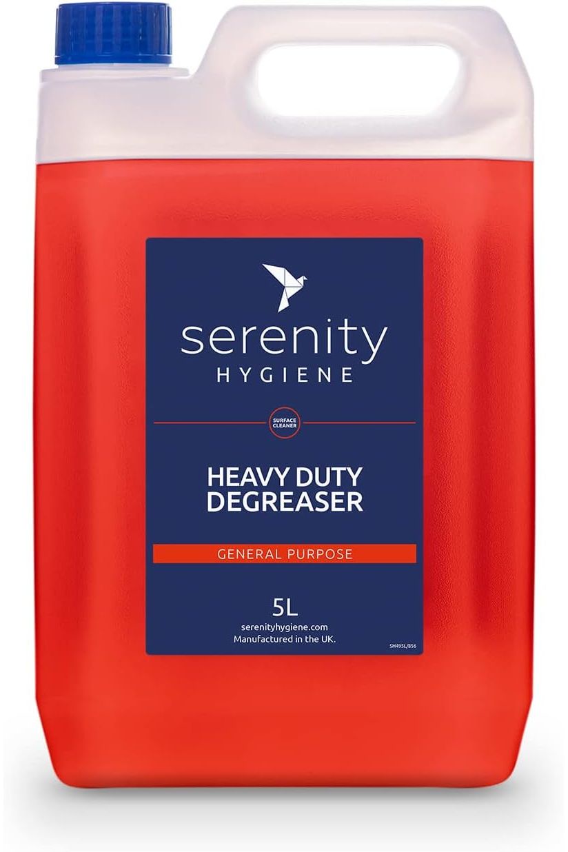 Heavy Duty Degreaser Concentrate 5L bottle for deep cleaning and degreasing.