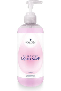 Pearlescent pink hygienic hand soap bottle with pump, 500ml.