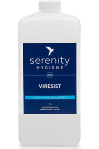 VIRESIST surface sanitiser, 1L bottle, 10-day protection against viruses and bacteria.