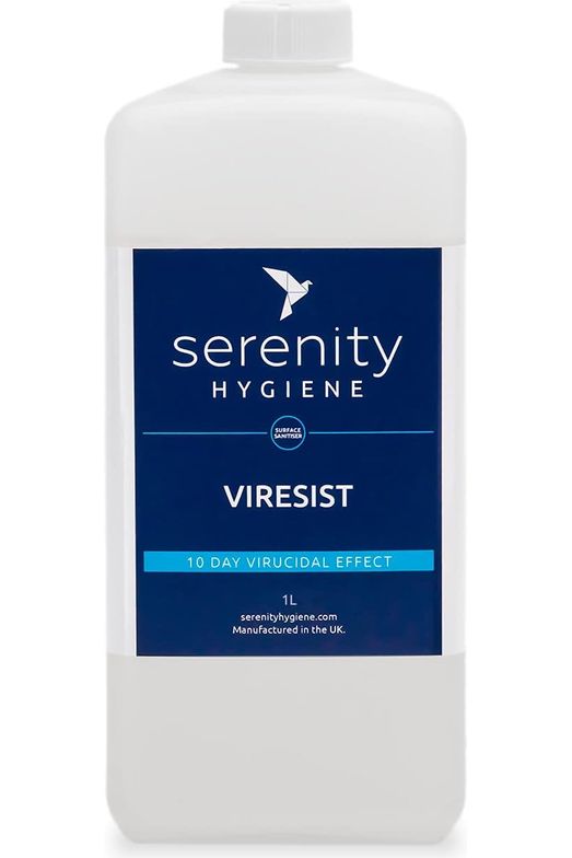 VIRESIST surface sanitiser, 1L bottle, 10-day protection against viruses and bacteria.