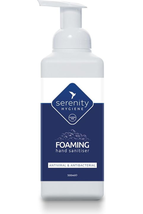 Unscented Hand Foam Sanitiser bottle with pump dispenser for germ-free protection.