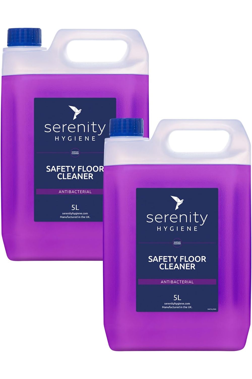 5-liter bottles of Serenity Hygiene Antibacterial Floor Cleaner Concentrate.