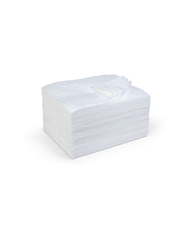 Stack of premium oil absorbent pads designed for hydrophobic oil spill control, pack of 100