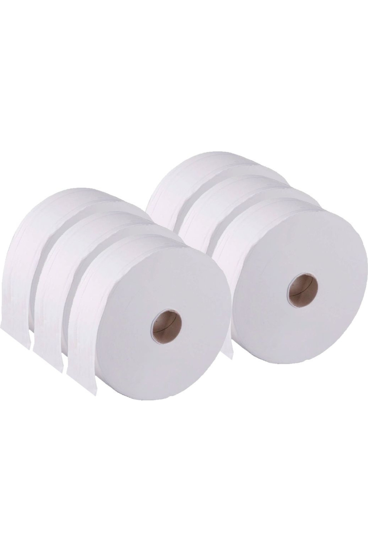 Jumbo Toilet Roll 2 Ply Pack of 6, 300 Meter Length, Strong Perforations, CHSA Accredited, Bright White Paper.