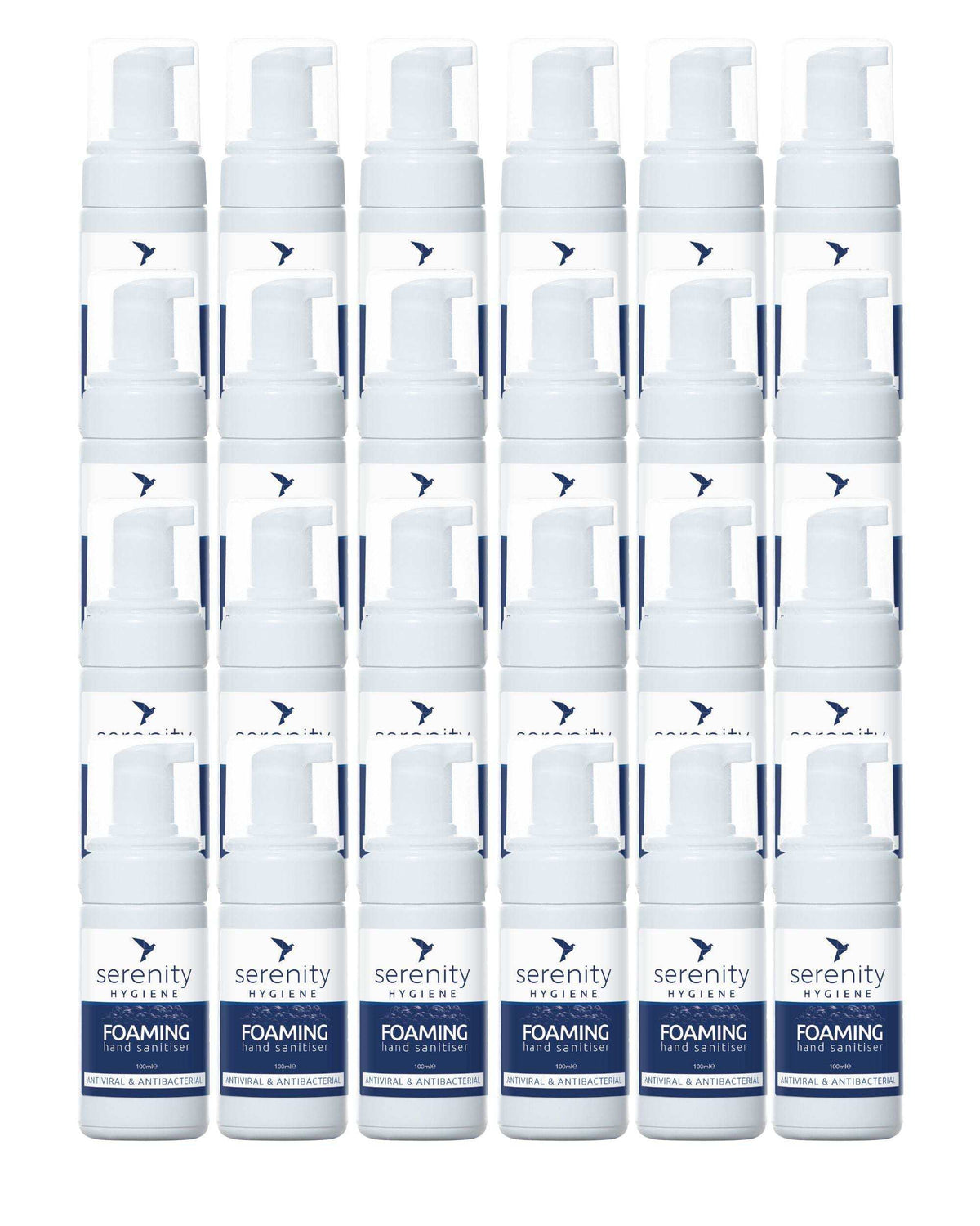 Serenity Unscented Hand Foam Sanitiser bottle for gentle, hypoallergenic hand cleansing
