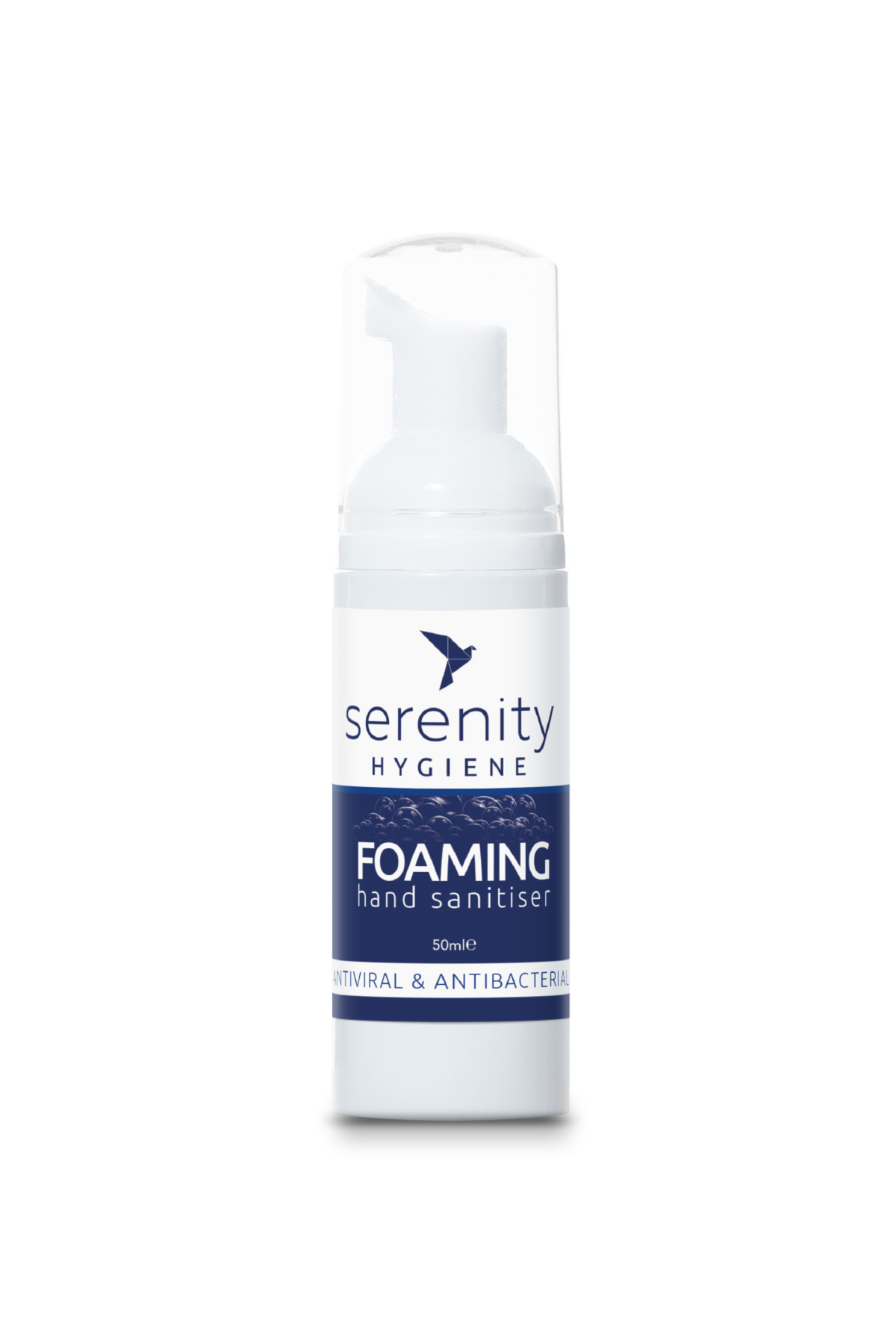 Unscented Hand Foam Sanitiser bottle with foaming pump, effective and food-safe.