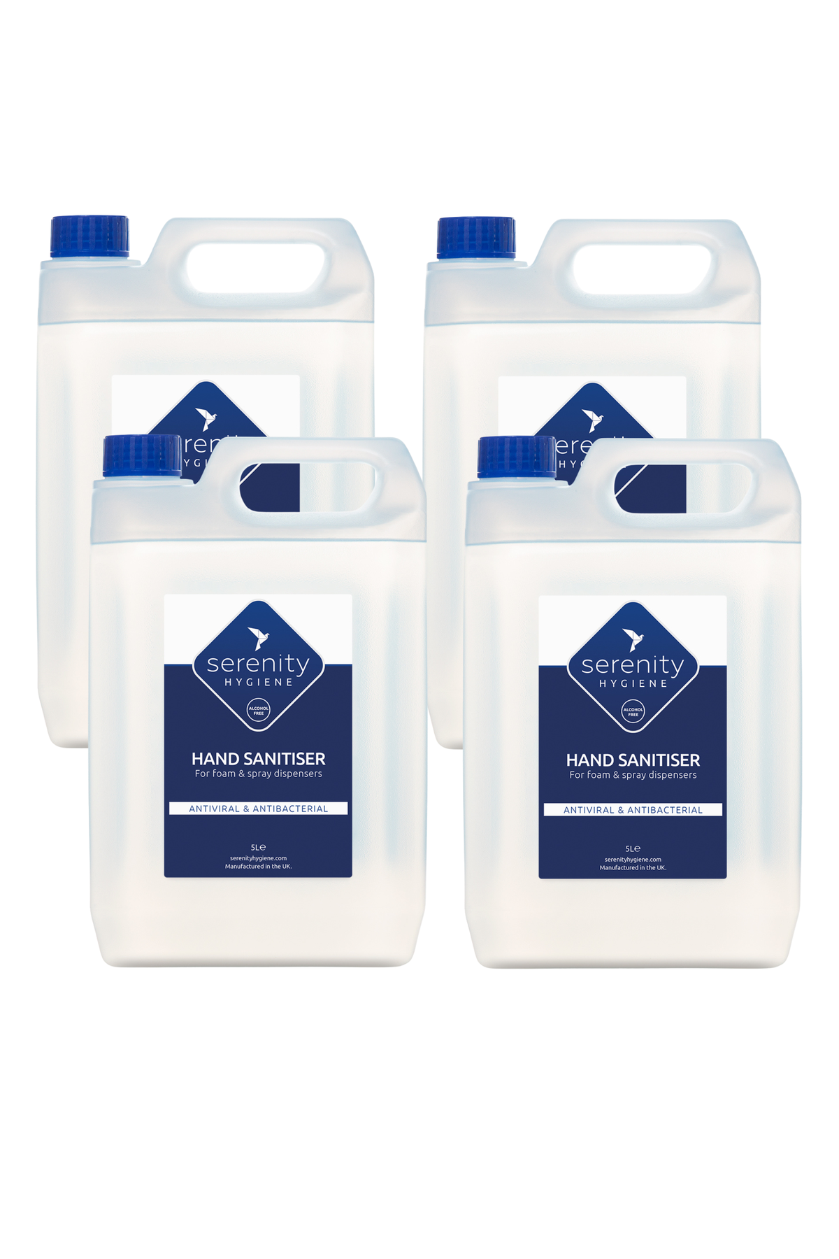 Serenity Unscented Hand Foam Sanitiser bottle for gentle, effective, hypoallergenic hand cleaning