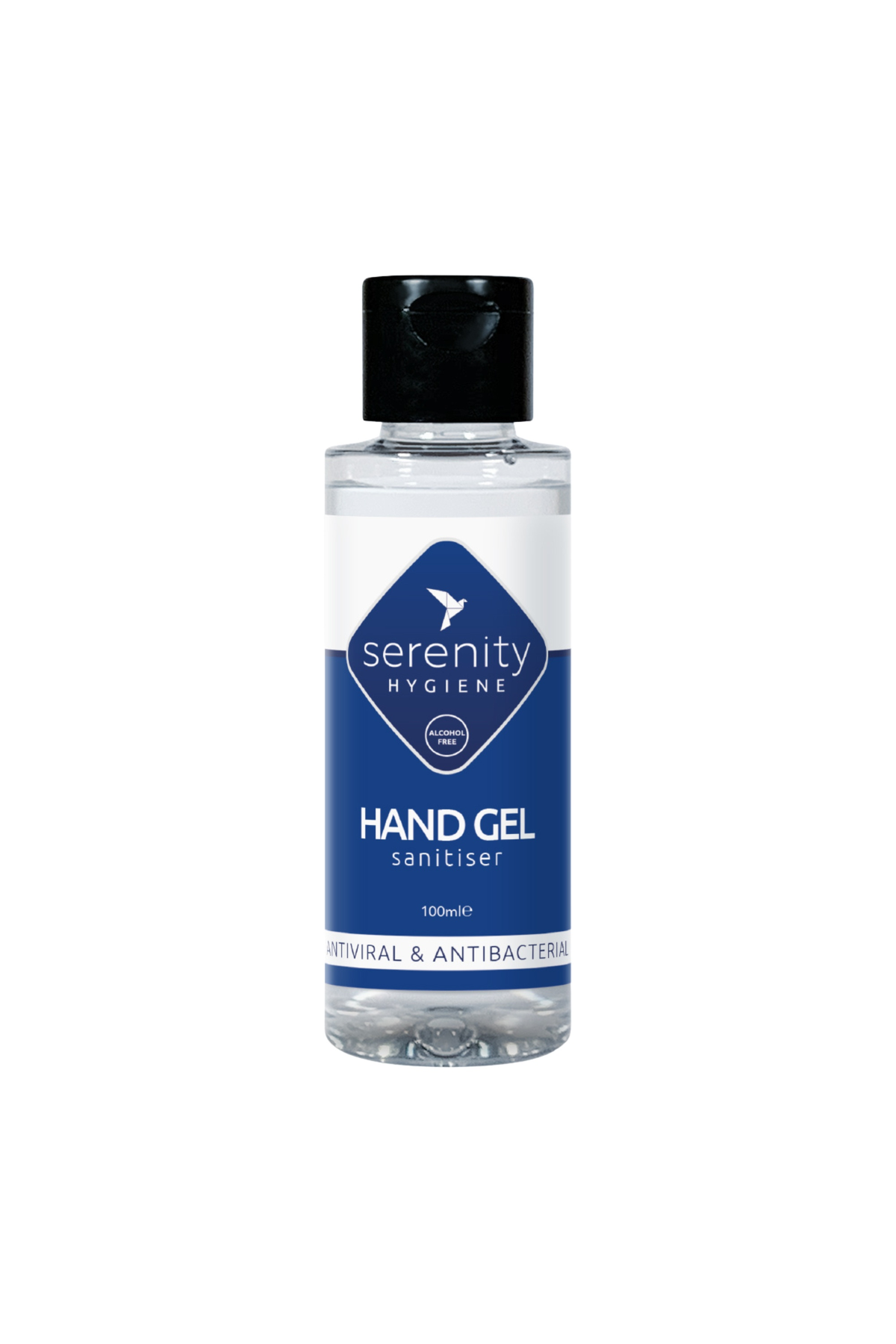 Hand Gel Sanitiser bottle with antiviral and antibacterial formula, 100ml.