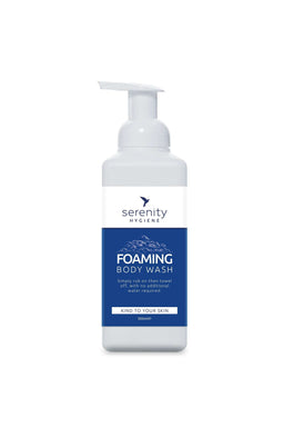 Serenity Foaming No Rinse Body Wash for gentle, waterless cleansing and odor control