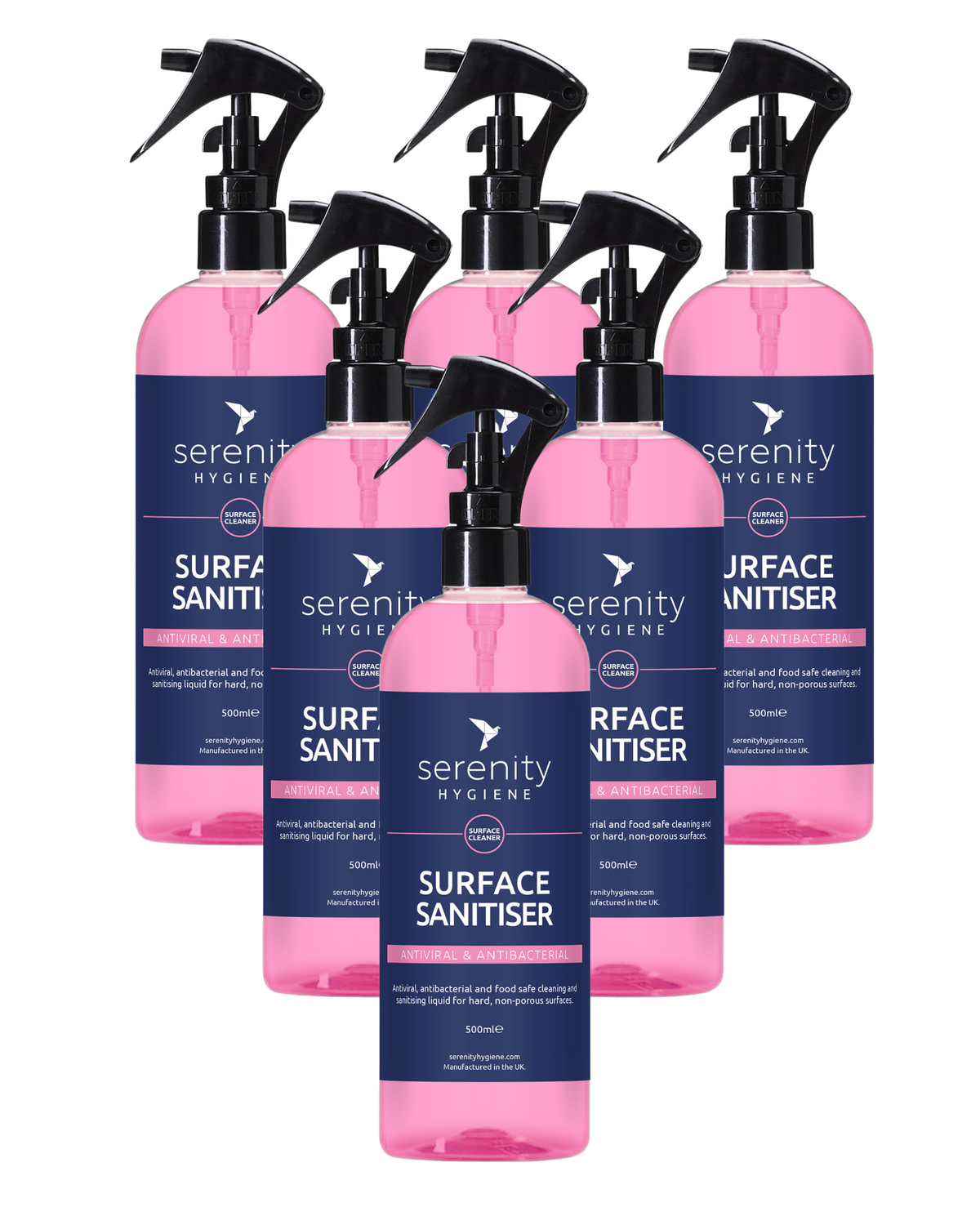 Hospital grade unscented food safe surface sanitiser spray for hard surfaces and food prep areas