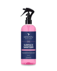 Hospital grade unscented food safe surface sanitiser spray on kitchen and workspace surfaces